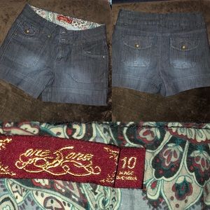 One Zone blue denim size 10 shorts